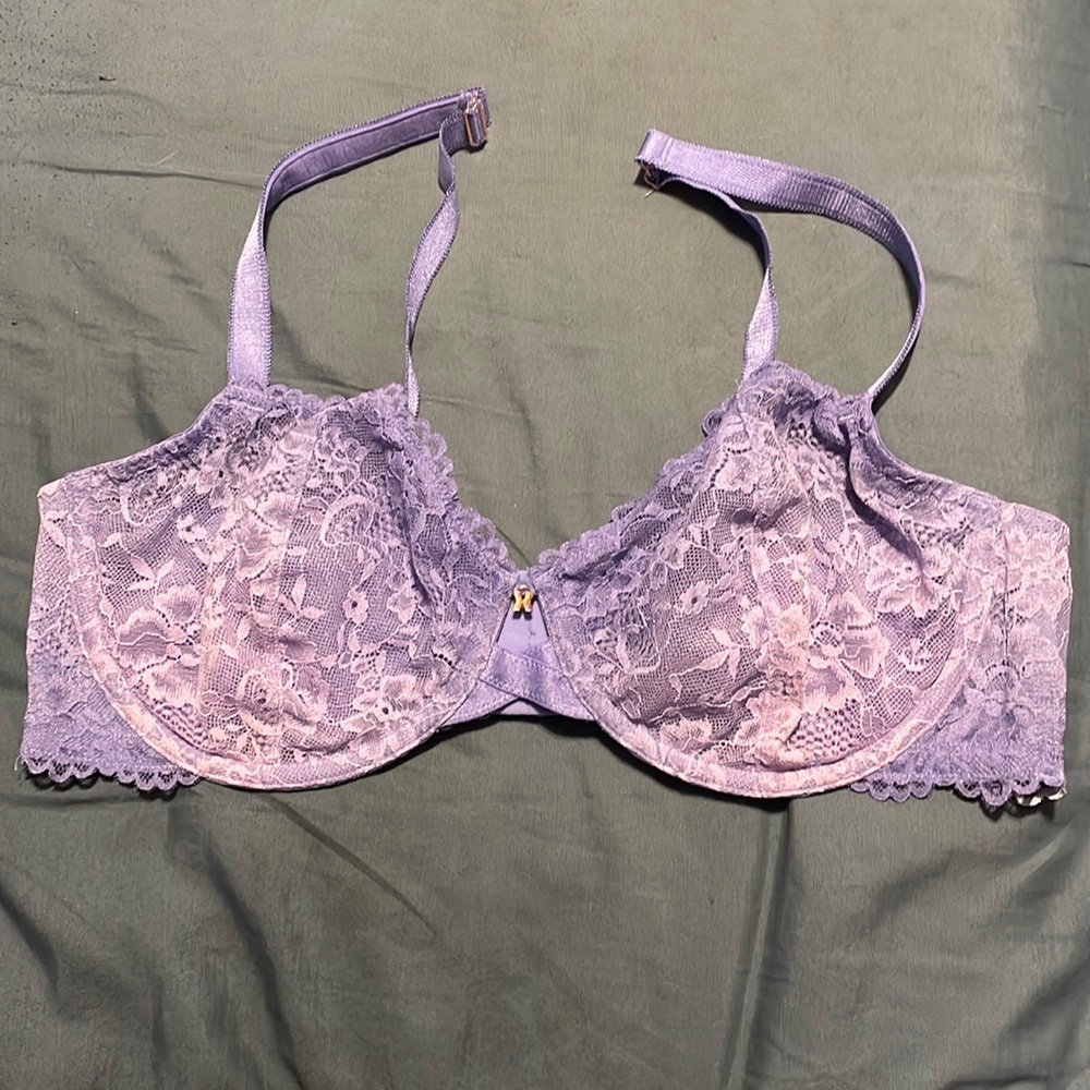 Savage X fenty purple unlined lace bra